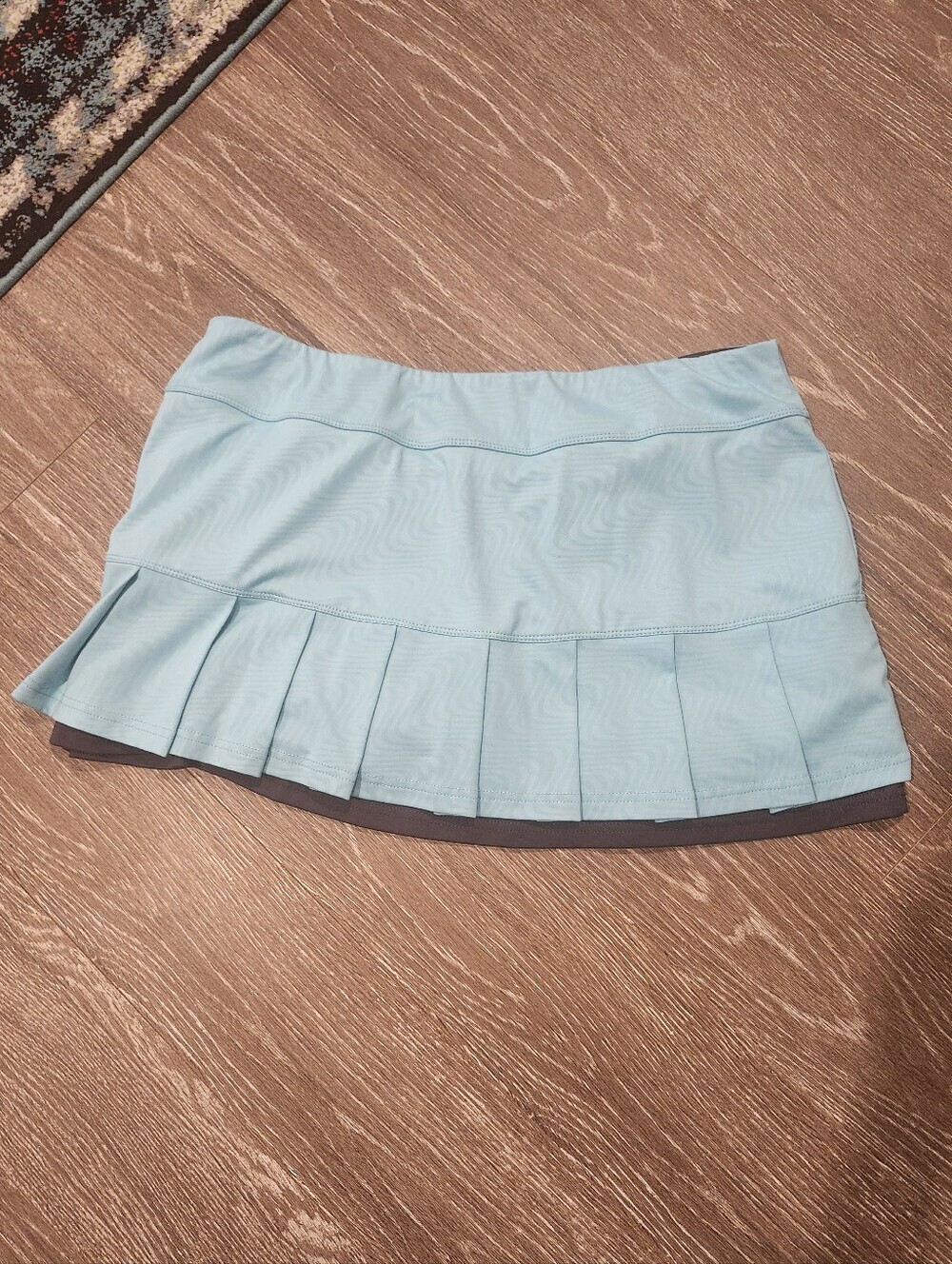 Bolle Y2K Pleated Mini Tennis Skirt/Skort Baby Blue And Gray Size XL Golf Gear